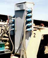 Mobile power distribution panel.