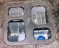 DS in a floor box at a convention center.