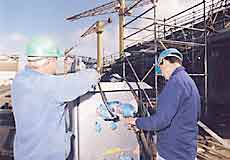 Power distribution at a shipyard.